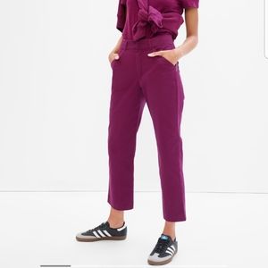 High Rise Slim Ankle Khakis